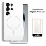Official Liquid Silicone Candy Wireless Charging Phone Case For Samsung