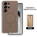 Official Liquid Silicone Candy Wireless Charging Phone Case For Samsung