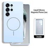 Official Liquid Silicone Candy Wireless Charging Phone Case For Samsung