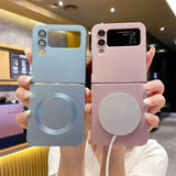 Wireless Charge Matte Case For Samsung Z Flip