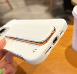 Borderless PC Half-covered Stand Phone Case For iPhone