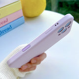 Flat Solid Color Minimalist Liquid Phone Case For iPhone