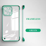 Transparent Borderless Ultra-thin Electroplated Hard Phone Case For iPhone