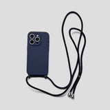 Liquid Silicone Phone Case with Lanyard For iPhone