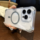 Simple Transparent Magnetic Phone Case For iPhone