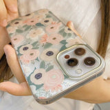 Flower Spray-painted Anti-fall Mobile Phone Case For iPhone