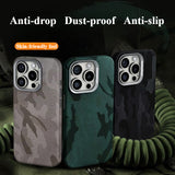 Camouflage Leather Anti-fall Mobile Phone Case For iPhone