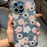 Flower Spray-painted Anti-fall Mobile Phone Case For iPhone
