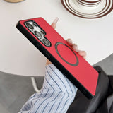 Leather Anti-fall Magnetic Mobile Phone Case For Samsung