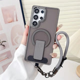 Lanyard Magnetic Folding Stand Phone Case For Samsung
