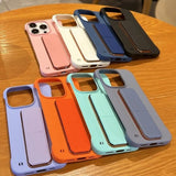 Borderless PC Half-covered Stand Phone Case For iPhone