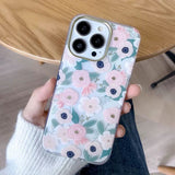 Flower Spray-painted Anti-fall Mobile Phone Case For iPhone