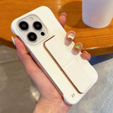 Borderless PC Half-covered Stand Phone Case For iPhone