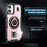 2 in 1 Drop-proof Silicone Ring Holder Phone Case For iPhone
