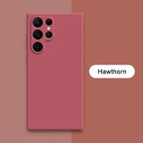 Custodia quadrata in silicone liquido per Samsung