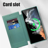 Custodia con slot per scheda magnetica per Samsung Galaxy