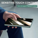 Custodia protettiva in vetro anti-peeping HD con schermo full surround magnetico a 360° in lega metallica per Samsung