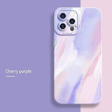 Custodia in silicone con fiori dipinti ad olio per iPhone