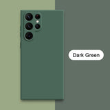 Custodia quadrata in silicone liquido per Samsung