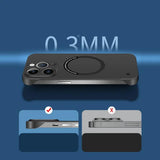 Custodia rigida per telefono magnetica senza cornice per PC per iPhone