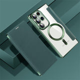 Custodia con slot per scheda magnetica per Samsung Galaxy
