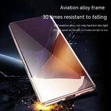 Custodia protettiva in vetro anti-peeping HD con schermo full surround magnetico a 360° in lega metallica per Samsung