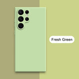 Custodia quadrata in silicone liquido per Samsung