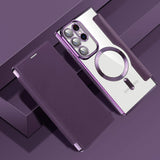 Custodia con slot per scheda magnetica per Samsung Galaxy