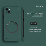 Custodia rigida per telefono magnetica senza cornice per PC per iPhone