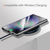 Custodia protettiva in vetro anti-peeping HD con schermo full surround magnetico a 360° in lega metallica per Samsung