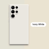 Custodia quadrata in silicone liquido per Samsung