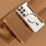 Custodia con slot per scheda magnetica per Samsung Galaxy