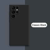 Custodia quadrata in silicone liquido per Samsung