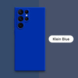 Custodia quadrata in silicone liquido per Samsung