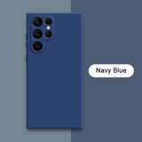 Custodia quadrata in silicone liquido per Samsung