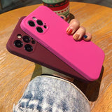 Custodia a protezione completa in silicone liquido per iPhone