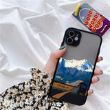 Aesthetic Painted Mountain Scenery Case for iphone