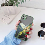 Aesthetic Painted Mountain Scenery Case for iphone