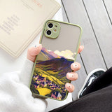 Aesthetic Painted Mountain Scenery Case for iphone