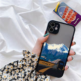 Aesthetic Painted Mountain Scenery Case for iphone