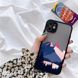 Aesthetic Painted Mountain Scenery Case for iphone