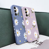 Custodia in silicone con fiori di margherita per Samsung Galaxy