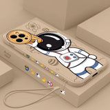Custodia quadrata alla moda in morbido silicone liquido per iPhone