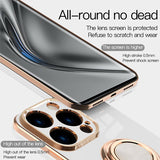 Custodia magnetica con supporto per anello in silicone per iPhone