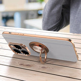 Custodia magnetica con supporto per anello in silicone per iPhone
