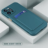 Luxury Shockproof Silicone Wallet Case For iPhone