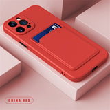 Luxury Shockproof Silicone Wallet Case For iPhone