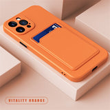 Luxury Shockproof Silicone Wallet Case For iPhone