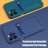 Luxury Shockproof Silicone Wallet Case For iPhone