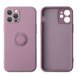 Liquid Silicone Ring Holder Magnetic Case For iPhone